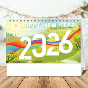 lịch bàn 2026 bìa xanh lá